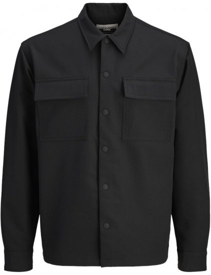 Jack & Jones Point Commute Travel Long Sleeve Shirt Black - Marškiniai - Marškiniai - 2XL-8XL