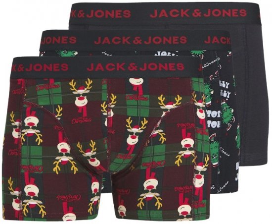Jack & Jones Rudolph Trunks 3-Pack Dark Navy - Apatinis trikotažas ir plaukimo apranga - Apatinis trikotažas - 2XL-8XL