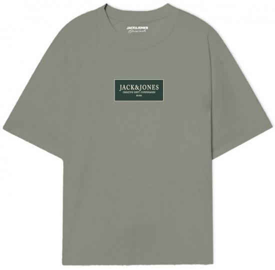 Jack & Jones Greene Crew Neck T-Shirt Seagrass - Marškinėliai - Marškinėliai - 2XL-14XL