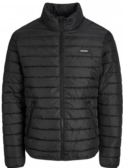 Jack & Jones Elvis Light Puffer Collar Jacket Black - Didelės vyriškos striukės - Didelės vyriškos striukės