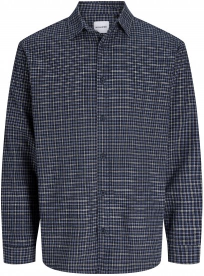 Jack & Jones Carter Check Shirt Navy Blazer - Marškiniai - Marškiniai - 2XL-8XL