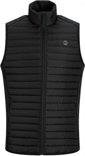 Jack & Jones MULTI BODYWARMER With COLLAR Black - Didelės vyriškos striukės - Didelės vyriškos striukės
