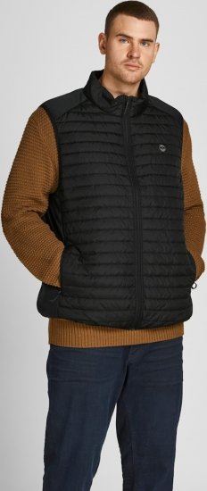 Jack & Jones MULTI BODYWARMER With COLLAR Black - Didelės vyriškos striukės - Didelės vyriškos striukės