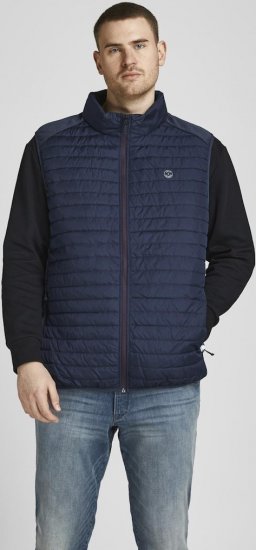 Jack & Jones MULTI BODYWARMER With COLLAR Navy Blazer - Didelės vyriškos striukės - Didelės vyriškos striukės