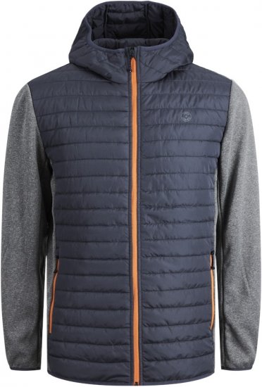 Jack & Jones MULTI QUILTED SET-IN Sleeves Jacket Grey Melange - Didelės vyriškos striukės - Didelės vyriškos striukės