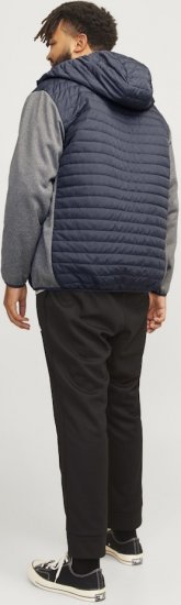 Jack & Jones MULTI QUILTED SET-IN Sleeves Jacket Grey Melange - Didelės vyriškos striukės - Didelės vyriškos striukės