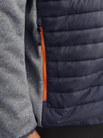 Jack & Jones MULTI QUILTED SET-IN Sleeves Jacket Grey Melange - Didelės vyriškos striukės - Didelės vyriškos striukės