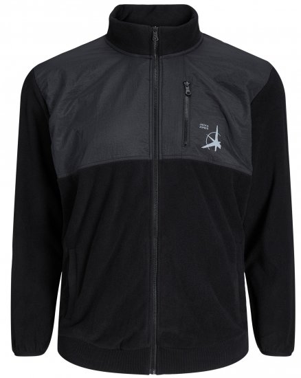 Jack & Jones JCOFILO POLARFLEECE with Zipper Black - Megztiniai ir džemperiai - Megztiniai ir Džemperiai - 2XL-14XL