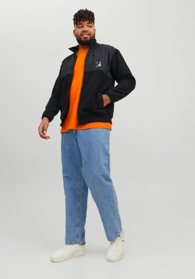 Jack & Jones JCOFILO POLARFLEECE with Zipper Black - Megztiniai ir džemperiai - Megztiniai ir Džemperiai - 2XL-14XL