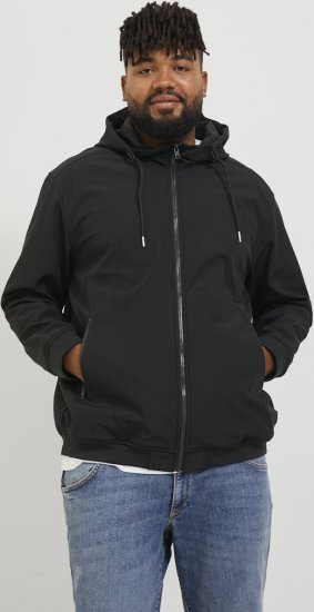 Jack & Jones BASIC Water-Resistant Softshell Jacket Black - Didelės vyriškos striukės - Didelės vyriškos striukės