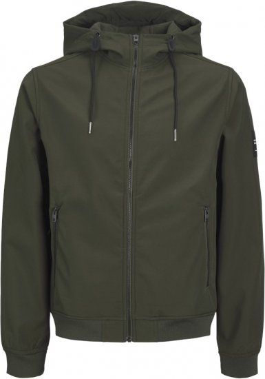 Jack & Jones BASIC Water-Resistant Softshell Jacket Green - Didelės vyriškos striukės - Didelės vyriškos striukės