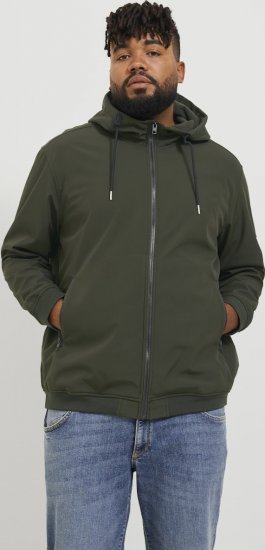 Jack & Jones BASIC Water-Resistant Softshell Jacket Green - Didelės vyriškos striukės - Didelės vyriškos striukės