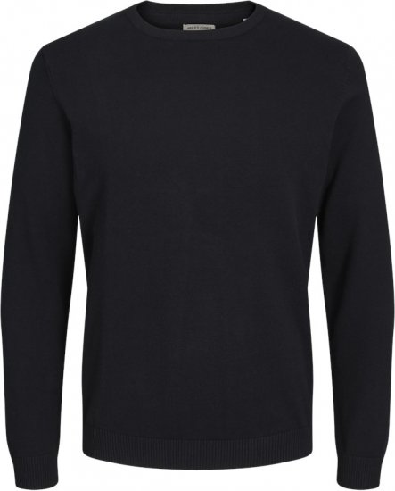 Jack & Jones BASIC Knitted Sweater Black - Megztiniai ir džemperiai - Megztiniai ir Džemperiai - 2XL-14XL