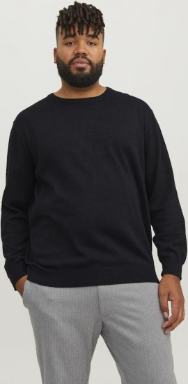 Jack & Jones BASIC Knitted Sweater Black - Megztiniai ir džemperiai - Megztiniai ir Džemperiai - 2XL-14XL