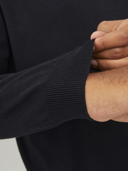 Jack & Jones BASIC Knitted Sweater Black - Megztiniai ir džemperiai - Megztiniai ir Džemperiai - 2XL-14XL