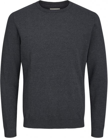Jack & Jones BASIC Knitted Sweater Dark Grey Melange - Megztiniai ir džemperiai - Megztiniai ir Džemperiai - 2XL-14XL