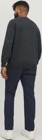 Jack & Jones BASIC Knitted Sweater Dark Grey Melange - Megztiniai ir džemperiai - Megztiniai ir Džemperiai - 2XL-14XL