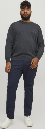 Jack & Jones BASIC Knitted Sweater Dark Grey Melange - Megztiniai ir džemperiai - Megztiniai ir Džemperiai - 2XL-14XL