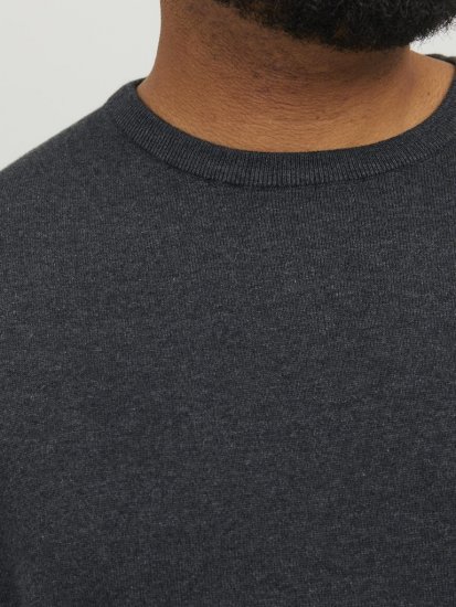 Jack & Jones BASIC Knitted Sweater Dark Grey Melange - Megztiniai ir džemperiai - Megztiniai ir Džemperiai - 2XL-14XL