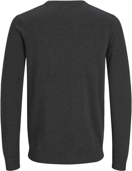 Jack & Jones BASIC Knitted Sweater Dark Grey Melange - Megztiniai ir džemperiai - Megztiniai ir Džemperiai - 2XL-14XL