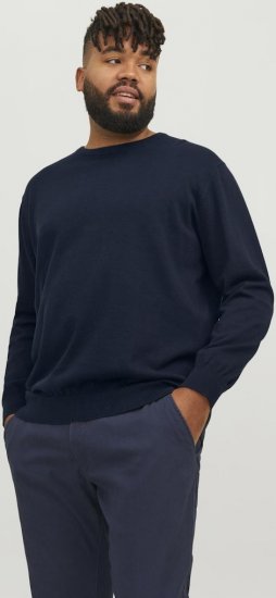 Jack & Jones BASIC Knitted Sweater Navy Blazer - Megztiniai ir džemperiai - Megztiniai ir Džemperiai - 2XL-14XL
