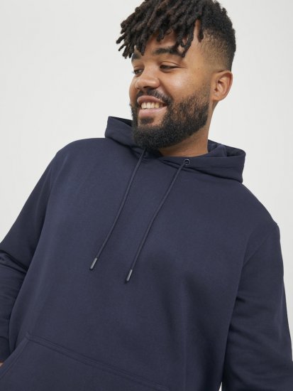 Jack & Jones BRADLEY Hoodie Navy Blazer - Megztiniai ir džemperiai - Megztiniai ir Džemperiai - 2XL-14XL