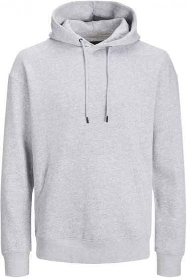 Jack & Jones BRADLEY Hoodie Light Grey Melange - Megztiniai ir džemperiai - Megztiniai ir Džemperiai - 2XL-14XL