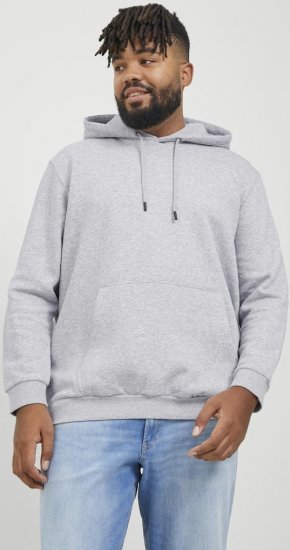 Jack & Jones BRADLEY Hoodie Light Grey Melange - Megztiniai ir džemperiai - Megztiniai ir Džemperiai - 2XL-14XL