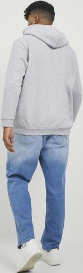 Jack & Jones BRADLEY Hoodie Light Grey Melange - Megztiniai ir džemperiai - Megztiniai ir Džemperiai - 2XL-14XL