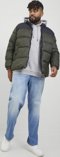 Jack & Jones BRADLEY Hoodie Light Grey Melange - Megztiniai ir džemperiai - Megztiniai ir Džemperiai - 2XL-14XL
