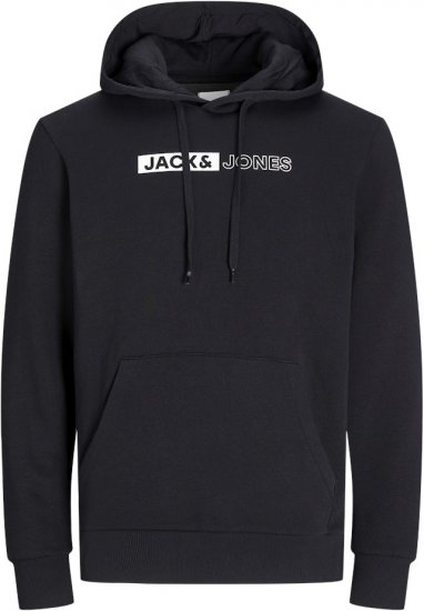 Jack & Jones CORP LOGO PLAY 5 Print Hoodie Black - Megztiniai ir džemperiai - Megztiniai ir Džemperiai - 2XL-14XL
