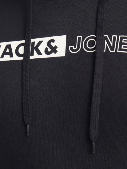 Jack & Jones CORP LOGO PLAY 5 Print Hoodie Black - Megztiniai ir džemperiai - Megztiniai ir Džemperiai - 2XL-14XL