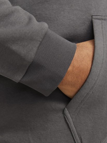 Jack & Jones BRADLEY Hoodie Grey - Megztiniai ir džemperiai - Megztiniai ir Džemperiai - 2XL-14XL