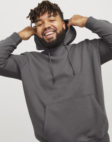 Jack & Jones BRADLEY Hoodie Grey - Megztiniai ir džemperiai - Megztiniai ir Džemperiai - 2XL-14XL