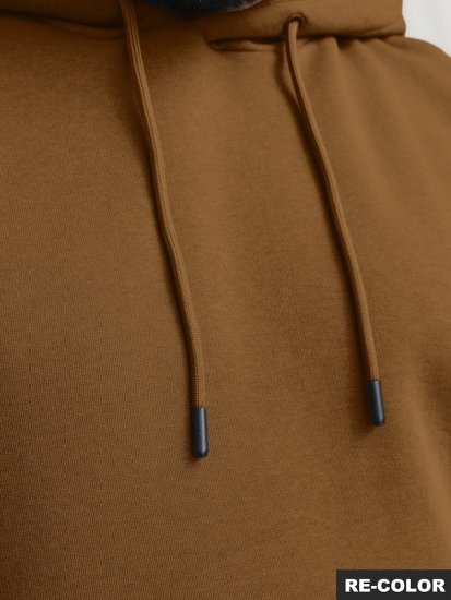 Jack & Jones BRADLEY Hoodie Brown - Megztiniai ir džemperiai - Megztiniai ir Džemperiai - 2XL-14XL