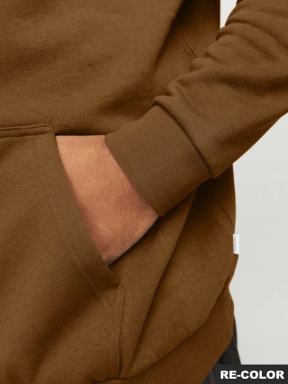 Jack & Jones BRADLEY Hoodie Brown - Megztiniai ir džemperiai - Megztiniai ir Džemperiai - 2XL-14XL