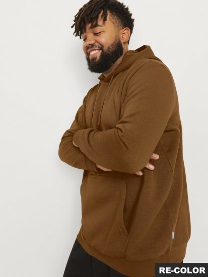 Jack & Jones BRADLEY Hoodie Brown - Megztiniai ir džemperiai - Megztiniai ir Džemperiai - 2XL-14XL