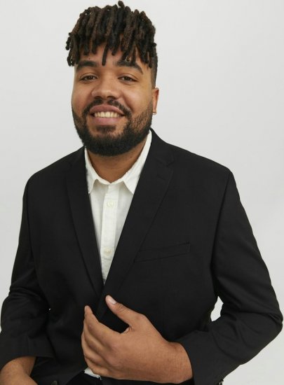 Jack & Jones FRANCO Blazer Black - Kostiumai ir švarkai - Didelio dydžio kostiumai ir švarkai