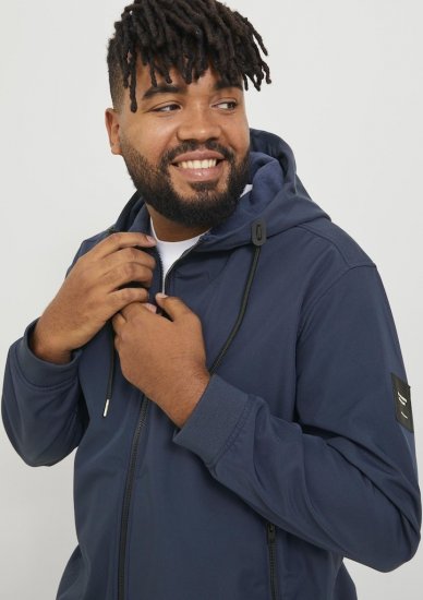 Jack & Jones BASIC Water-Resistant Softshell Jacket Navy Blazer - Didelės vyriškos striukės - Didelės vyriškos striukės