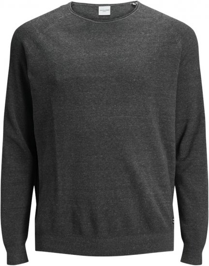 Jack & Jones HILL Knitted Sweater Dark Grey Melange - Megztiniai ir džemperiai - Megztiniai ir Džemperiai - 2XL-14XL