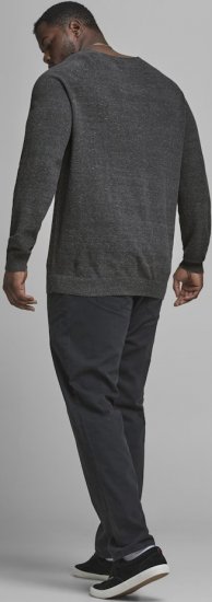 Jack & Jones HILL Knitted Sweater Dark Grey Melange - Megztiniai ir džemperiai - Megztiniai ir Džemperiai - 2XL-14XL