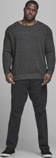 Jack & Jones HILL Knitted Sweater Dark Grey Melange - Megztiniai ir džemperiai - Megztiniai ir Džemperiai - 2XL-14XL