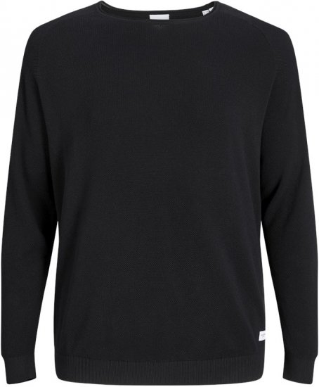 Jack & Jones HILL Knitted Sweater Black - Megztiniai ir džemperiai - Megztiniai ir Džemperiai - 2XL-14XL