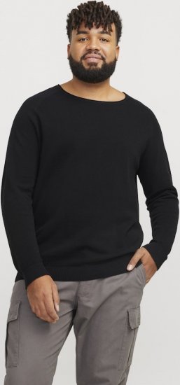 Jack & Jones HILL Knitted Sweater Black - Megztiniai ir džemperiai - Megztiniai ir Džemperiai - 2XL-14XL