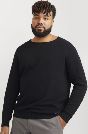 Jack & Jones HILL Knitted Sweater Black - Megztiniai ir džemperiai - Megztiniai ir Džemperiai - 2XL-14XL