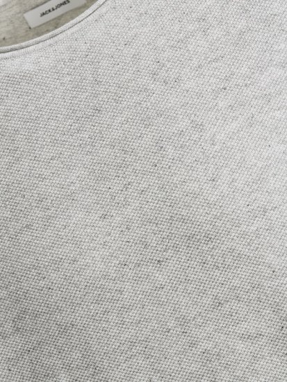 Jack & Jones HILL Knitted Sweater Light Grey Melange - Megztiniai ir džemperiai - Megztiniai ir Džemperiai - 2XL-14XL