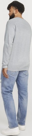 Jack & Jones HILL Knitted Sweater Light Grey Melange - Megztiniai ir džemperiai - Megztiniai ir Džemperiai - 2XL-14XL