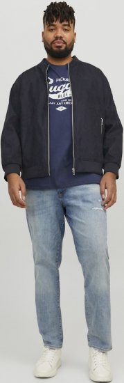 Jack & Jones ROCKY Faux Suede Bomber Jacket Jet Black - Didelės vyriškos striukės - Didelės vyriškos striukės