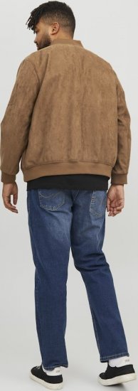 Jack & Jones ROCKY Faux Suede Bomber Jacket Brown - Didelės vyriškos striukės - Didelės vyriškos striukės