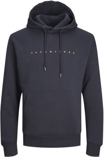 Jack & Jones STAR Hoodie Dark Navy - Megztiniai ir džemperiai - Megztiniai ir Džemperiai - 2XL-14XL